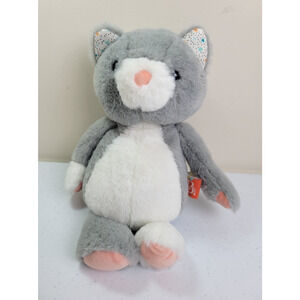 B Softies Cloudy Cosmo Gray Cat Squishy Cuddly Plush Stuffed Animal Toy 11"